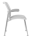 Nightingale Chaise d'Invité en Mesh - OXO 6500 - Blanc - Vue de côté